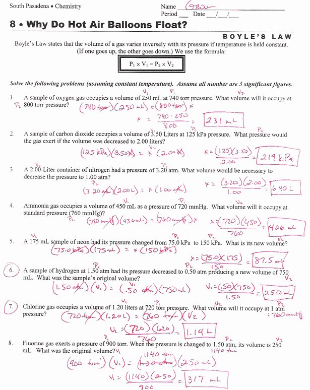 Ideal Gas Laws Worksheet Unique Ideal Gas Law Worksheet