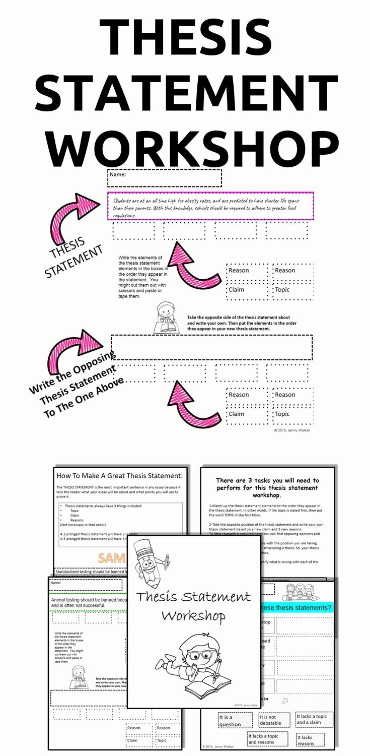 50 Identifying Thesis Statement Worksheet
