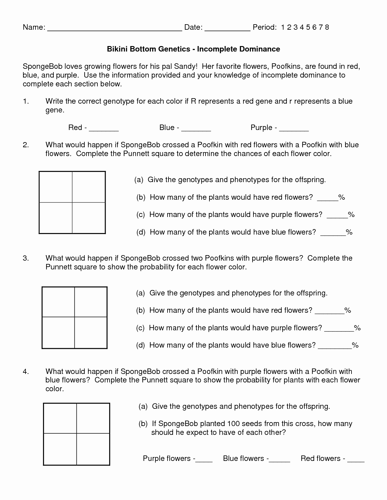 Incomplete and Codominance Worksheet Best Of 16 Best Of In Plete and Codominance Worksheet