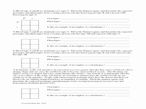 Incomplete and Codominance Worksheet New In Plete Dominant and Codominant Traits Worksheet 7th