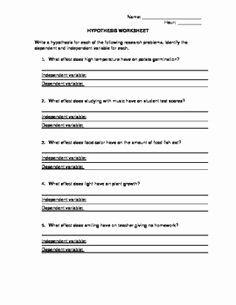 Independent and Dependent Variables Worksheet Awesome Free Identifying Variables Practice