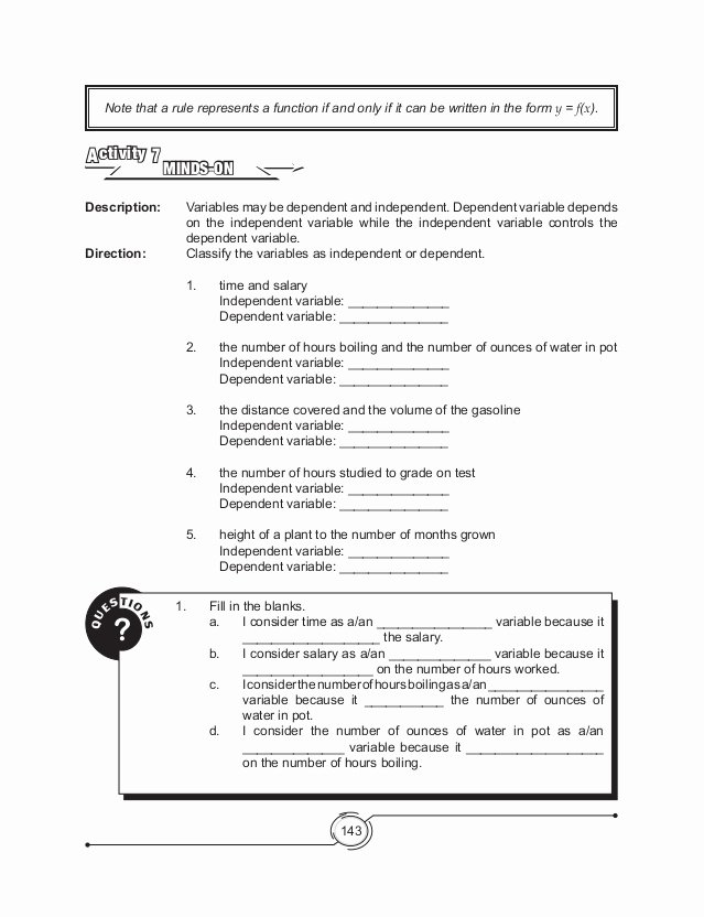 Independent Dependent Variable Worksheet Beautiful Independent and Dependent Variables Worksheet Science the