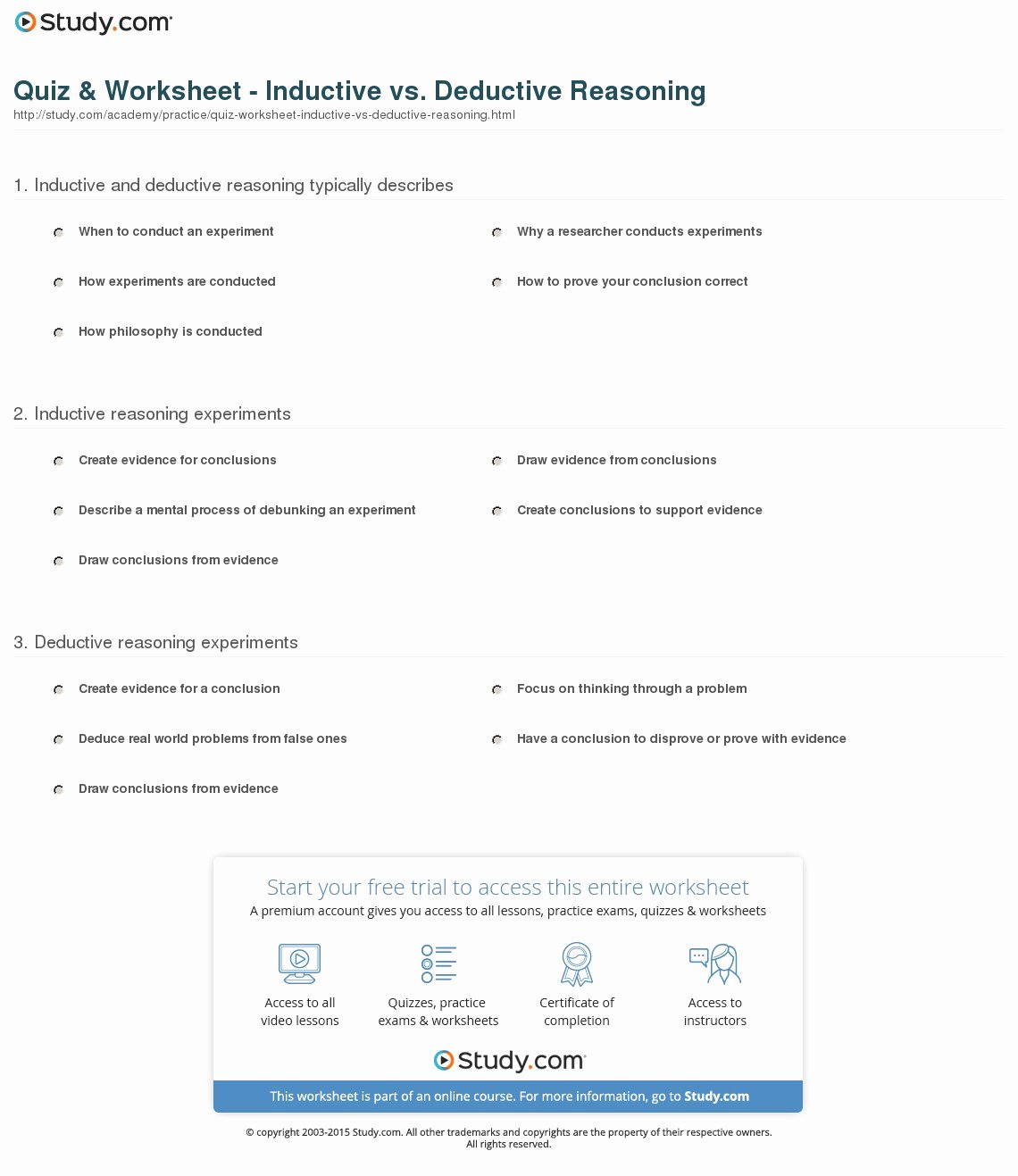 50 Inductive And Deductive Reasoning Worksheet