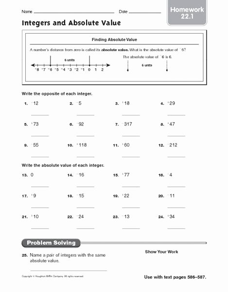 Integers and Absolute Value Worksheet Beautiful Best 25 Absolute Value Ideas On Pinterest