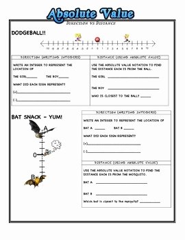 Integers and Absolute Value Worksheet Best Of Absolute Value N Integers Worksheets by Math Emporium