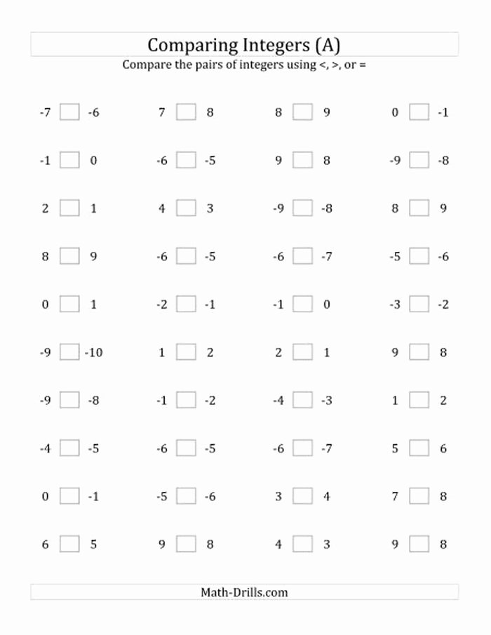 Integers and Absolute Value Worksheet Lovely Integers and Absolute Value Worksheet