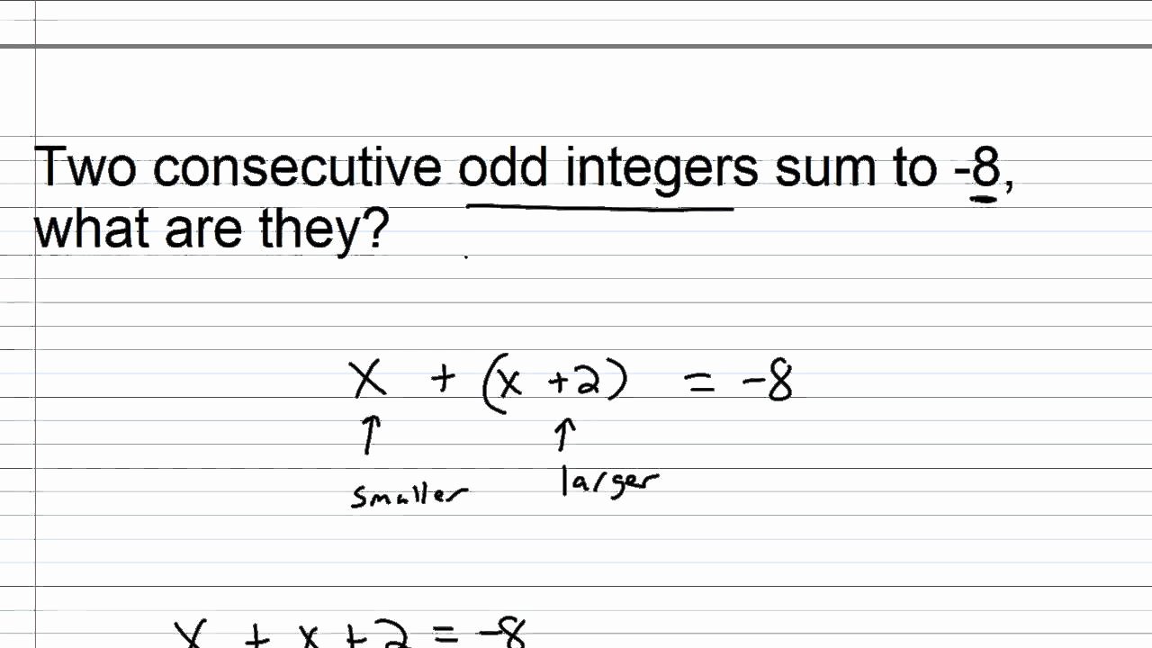Integers Word Problems Worksheet Luxury Algebra I Help solving Word Problems Iii Consecutive