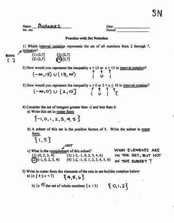 Interval Notation Worksheet with Answers Beautiful Interval Notation Worksheet
