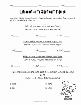 Introduction to Chemistry Worksheet New Introduction to Significant Figures Worksheet