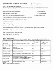 Introduction to Energy Worksheet Answers Awesome Energy Worksheet Introduction to Energy Worksheet Name