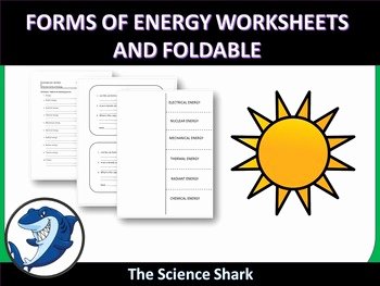 Introduction to Energy Worksheet Fresh forms Of Energy Worksheets and Foldable by the Science