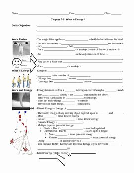 Introduction to Energy Worksheet New 5 1 What is Energy Work Power and Energy Guided