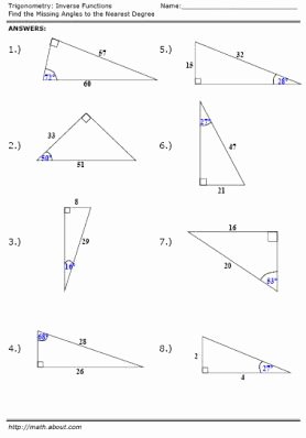 Inverse Functions Worksheet with Answers Fresh Trigonometry Inverse Function Worksheet