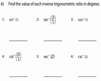 Inverse Trigonometric Functions Worksheet Unique Inverse Trigonometric Functions Worksheets