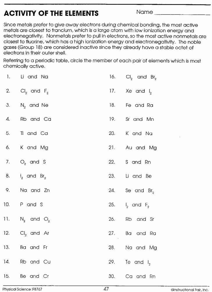 Ionic and Covalent Bonding Worksheet Best Of Ionic Bond Worksheet