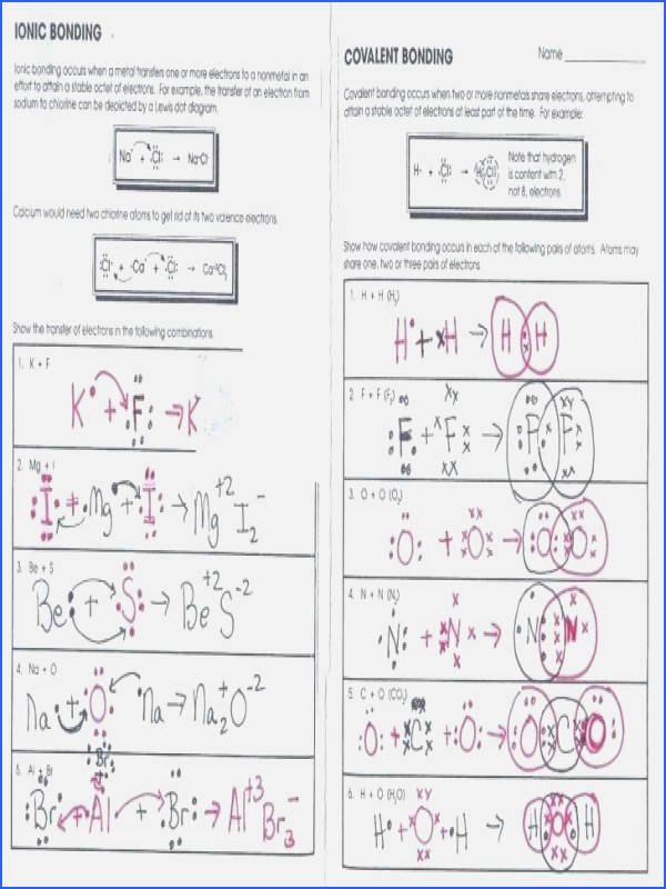 Ionic and Covalent Bonds Worksheet Elegant Ionic Bonding Worksheet