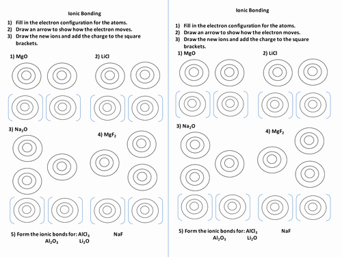 Ionic Bonding Worksheet Answers Best Of Ionic Bonding Dot and Cross Helpsheet by Psullivan08