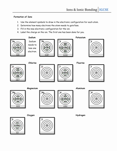 Ionic Bonding Worksheet Answers Lovely Ions &amp; Ionic Bonding Handout by Csnewin