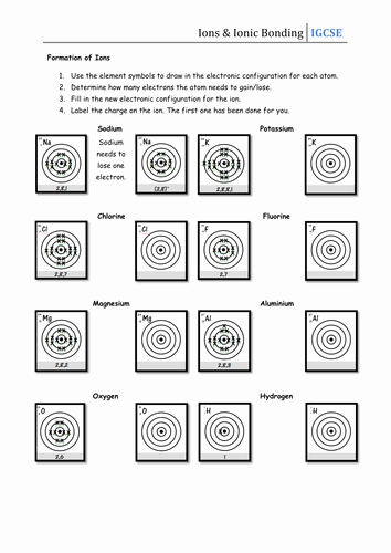 Ionic Bonding Worksheet Answers Unique Ions &amp; Ionic Bonding Worksheet by Csnewin Teaching