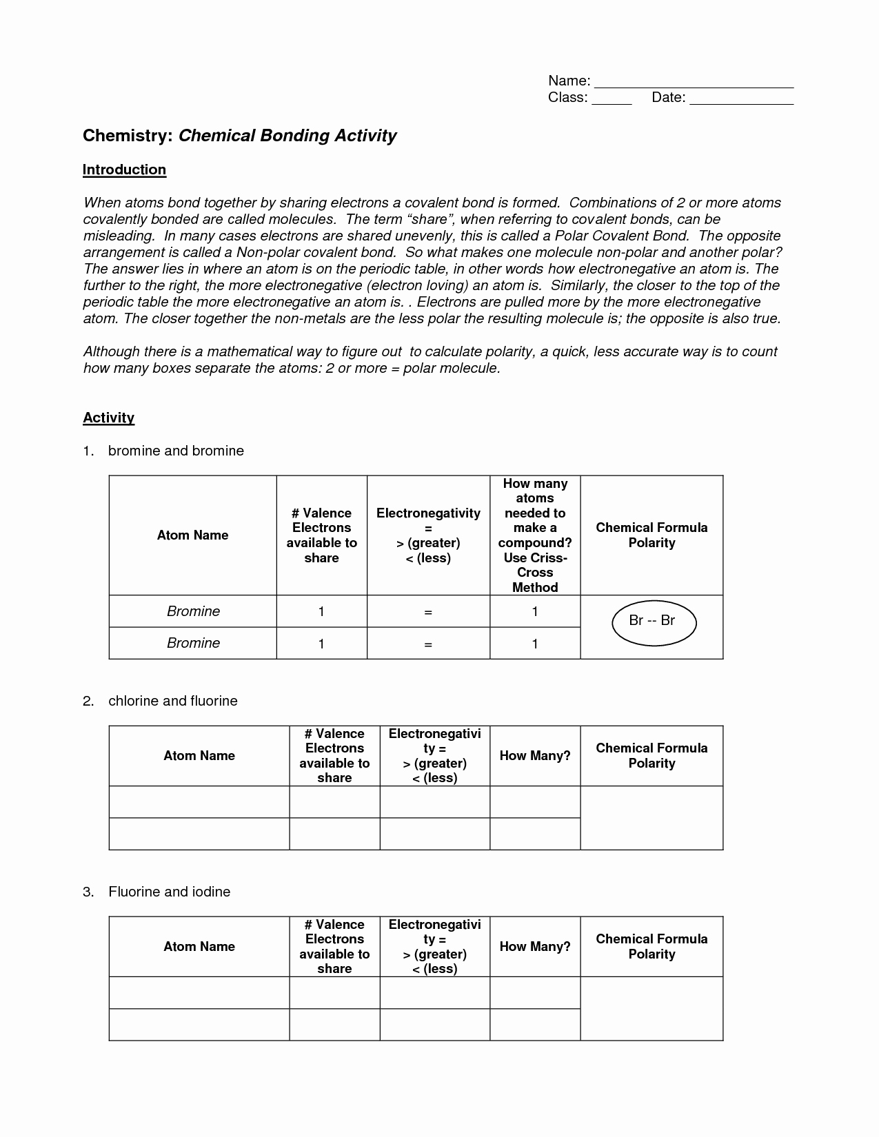 50 Ionic Bonds Worksheet Answers