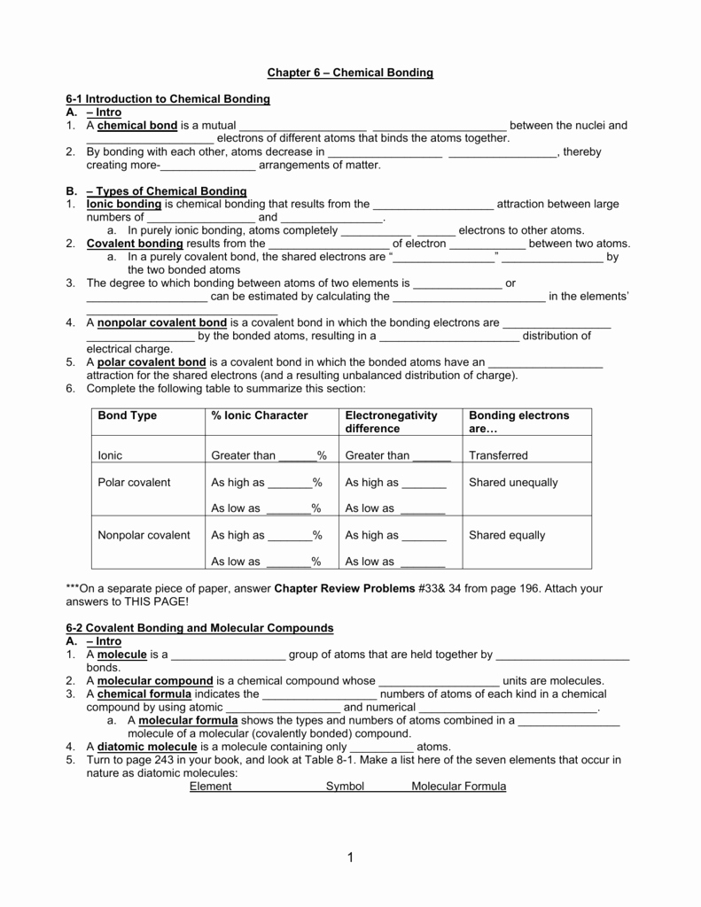 Ionic Bonds Worksheet Answers Lovely Covalent Bonding Worksheets with Answers