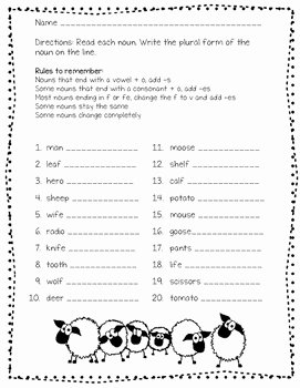 Irregular Plural Nouns Worksheet Best Of Irregular Plural Nouns Worksheet by Fan1bsb97