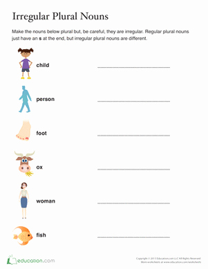 Irregular Plural Nouns Worksheet Best Of List Of Irregular Plural Nouns Worksheet