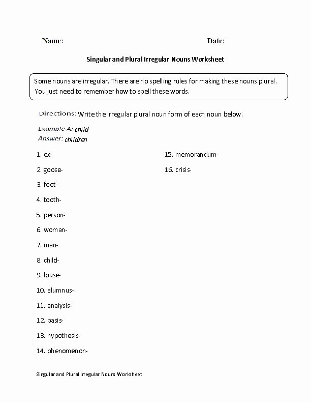 Irregular Plural Nouns Worksheet Fresh Best 25 Irregular Plural Nouns Worksheet Ideas On