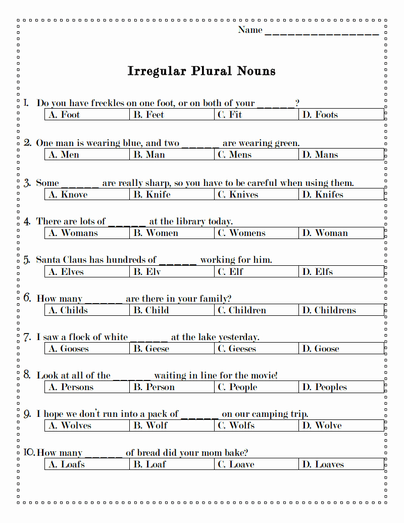 Irregular Plural Nouns Worksheet Luxury Ms Lane S Slp Materials Grammar Irregular Plural Nouns