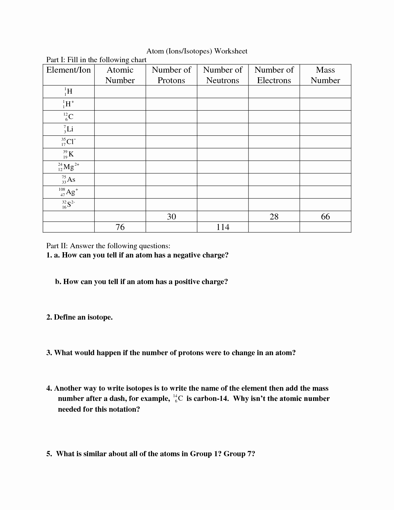 50 Isotope Practice Worksheet Answer Key Chessmuseum Template Library
