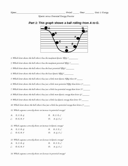 Kinetic and Potential Energy Worksheet Beautiful Energy Worksheet Category Page 7 Worksheeto