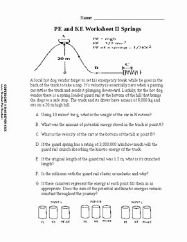 Kinetic and Potential Energy Worksheet Beautiful Potential and Kinetic Energy Worksheet Ii Springs