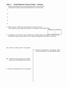 Kinetic Molecular theory Worksheet Unique Ws 5 1 Kinetic Molecular theory Of Gases Pressure Lesson