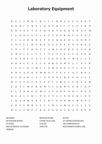 workshop equipment wordsearch and answers
