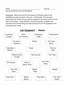 Lab Equipment Worksheet Answer Inspirational Laboratory Apparatus and Equipment Dr Vernon