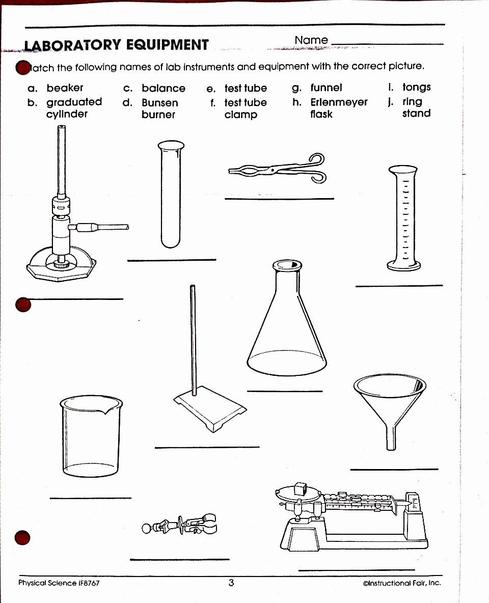 50 Lab Equipment Worksheet Answer Key | Chessmuseum Template Library