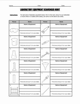 Lab Equipment Worksheet Answers Awesome Worksheet Lab Equipment Scavenger Hunt by Science with