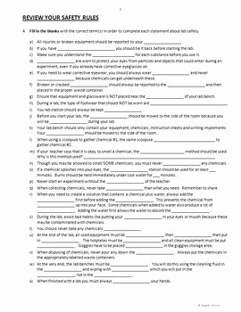 Lab Equipment Worksheet Answers Best Of Lab Safety Review Worksheets Editable by Tangstar