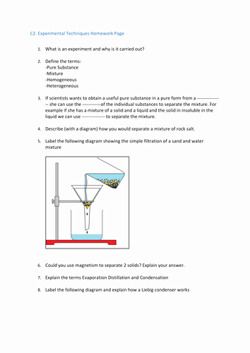 Lab Equipment Worksheet Answers New Igcse101 Teaching Resources Tes