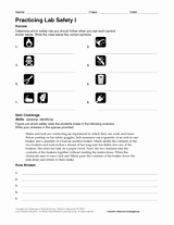 Lab Safety Symbols Worksheet Beautiful Practicing Lab Safety I Printable 6th 12th Grade
