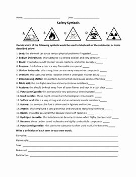 Lab Safety Symbols Worksheet Fresh Lab Safety Symbols Word Wall Memory Game and Worksheet