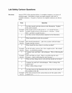 Lab Safety Worksheet Answers New Lab Safety Worksheet Answers