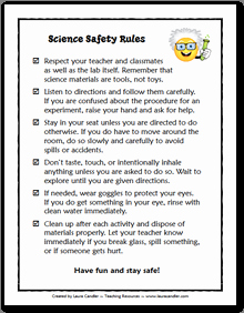 Lab Safety Worksheet Pdf Awesome Science Safety Rules On Pinterest