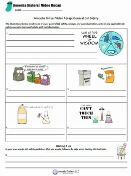 Lab Safety Worksheet Pdf Fresh Lab Safety Handout by the Amoeba Sisters Free Student