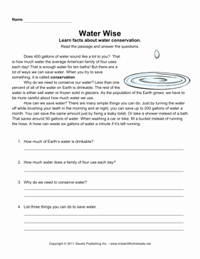 Language Of Science Worksheet Best Of Water Conservation Prehension Water