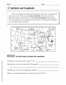 Latitude and Longitude Worksheet Answers Beautiful Latitude and Longitude Worksheet for 4th 7th Grade