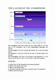 Layers Of the atmosphere Worksheet Awesome Here S A Nice Printable On the Earth S atmosphere