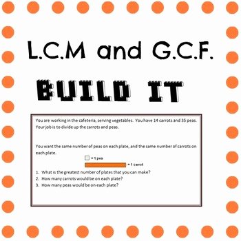 Lcm and Gcf Worksheet New Hands Lcm Gcf Build It Least Mon Multiple Greatest