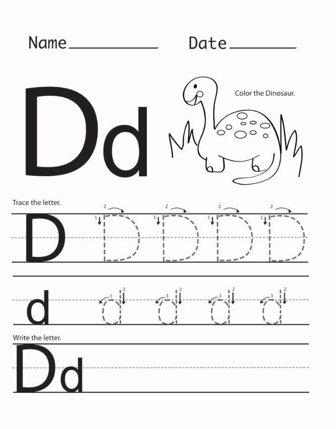 Letter D Worksheet for Preschool Elegant Letter D Worksheets for Preschool and Kindergarten
