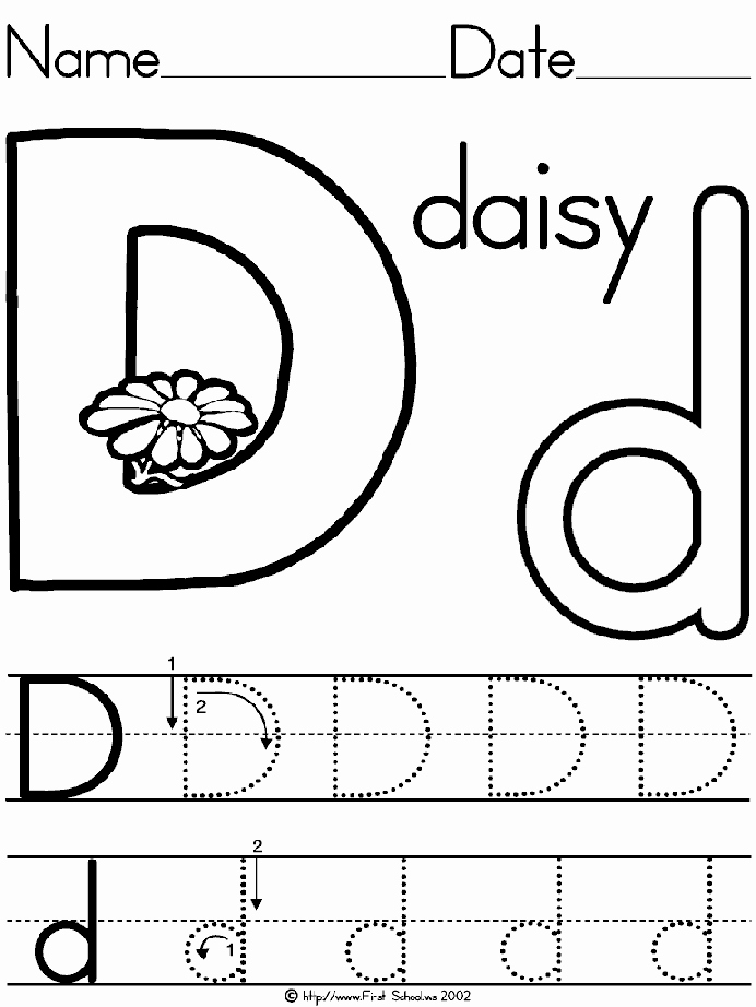 Letter D Worksheet for Preschool Luxury Letter D Daisy Lesson Plan Printable Activities Poster